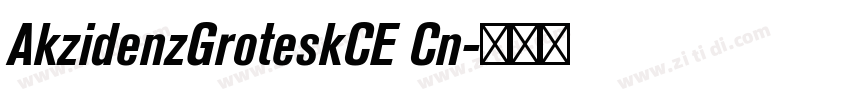 AkzidenzGroteskCE Cn字体转换